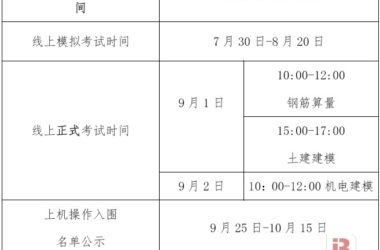 第一届中国建筑业钢筋算量等技能大赛在线考试通知-BIM建筑网