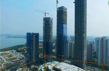 “苏州中心”成功封顶 “城市共生体”呼之欲出-BIM建筑网