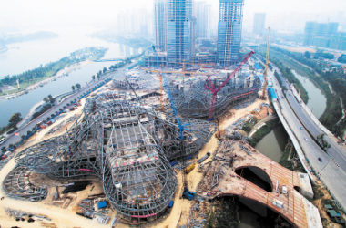 梅溪湖国际文化艺术中心主体钢结构将封顶-BIM建筑网