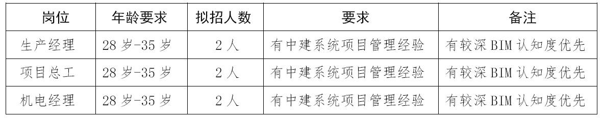 北京建谊集团项目管理负责人招聘公示