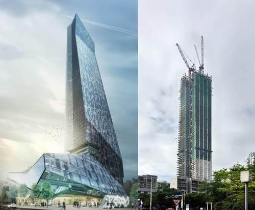 中国汉克中心大厦成为世界上最高的独立核心建筑 BIM视界 第1张