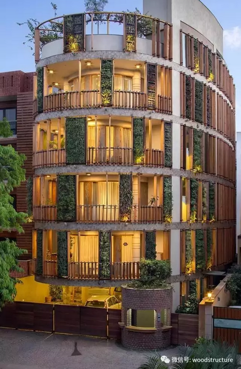 装配式|木结构建筑:婀娜多姿的曲线式住宅 装配式|木结构建筑:婀娜多姿的曲线式住宅