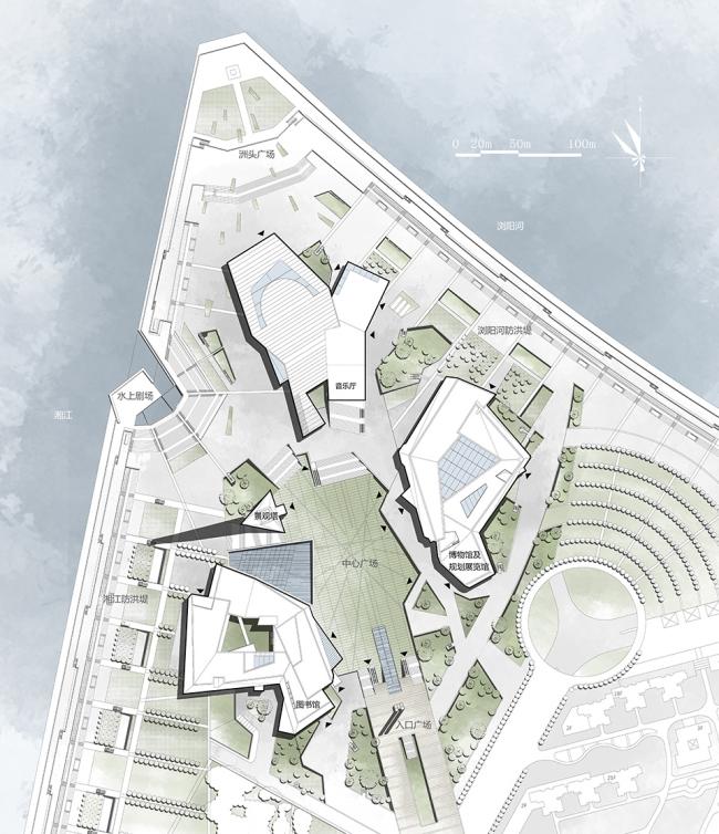 BIM建筑|长沙滨江文化园(长沙三馆一厅)/ 华南理工年夜学建筑设计研讨院陶郅工作室 BIM建筑|长沙滨江文化园(长沙三馆一厅)/ 华南理工年夜学建筑设计研讨院陶郅工作室