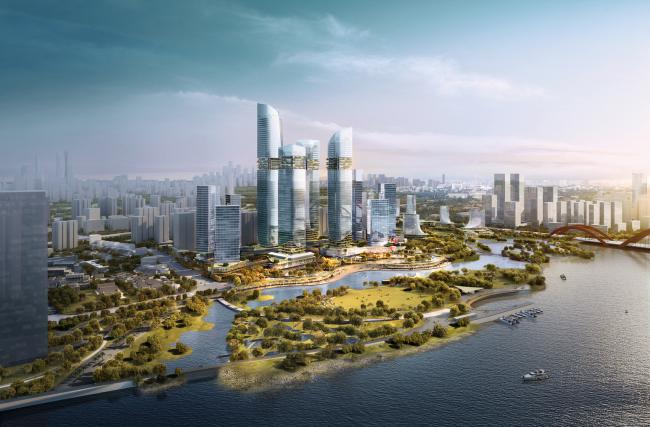 BIM建筑|广州CBD南区呈现新城市景不雅,由德国安博戴水道+庄子玉工作室结合打造年夜湾区新门户 BIM建筑|广州CBD南区呈现新城市景不雅,由德国安博戴水道+庄子玉工作室结合打造年夜湾区新门户