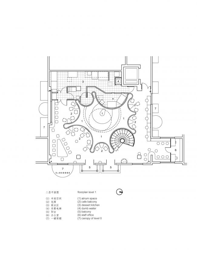 BIM建筑|旋曲空间谱写出活动的音乐——上海鹰集咖啡丰富里店 / 不迫建筑工作室 BIM建筑|旋曲空间谱写出活动的音乐——上海鹰集咖啡丰富里店 / 不迫建筑工作室