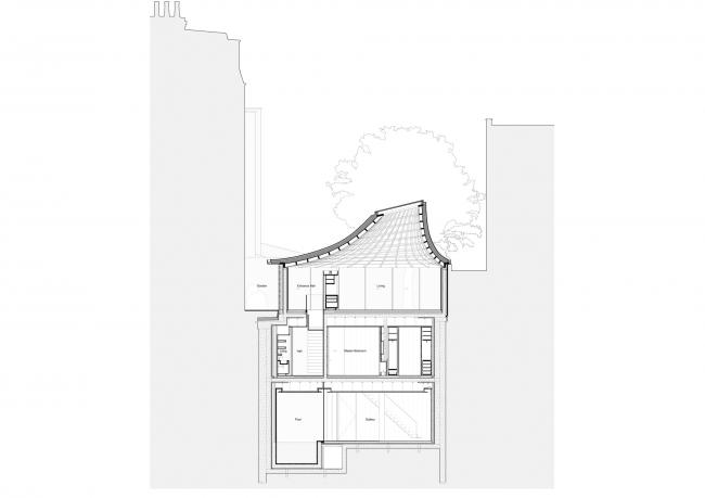 BIM建筑|弧曲屋顶瞻仰天空,栖身空间深埋年夜地——伦敦隐秘的花圃室第 BIM建筑|弧曲屋顶瞻仰天空,栖身空间深埋年夜地——伦敦隐秘的花圃室第