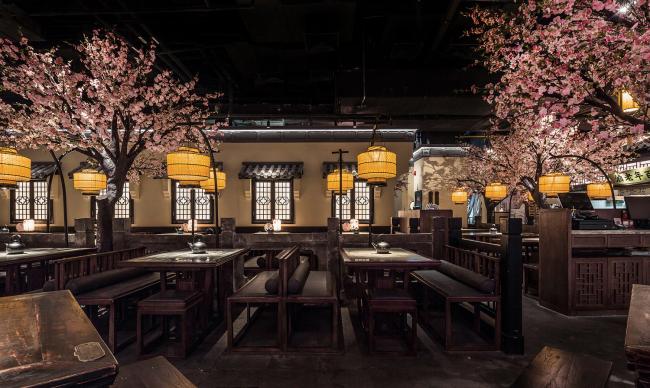 BIM建筑|桃花里·绿茶中餐厅北京店 | 卧野空间事务所 BIM建筑|桃花里·绿茶中餐厅北京店 | 卧野空间事务所