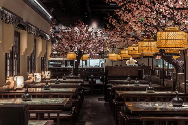 BIM建筑|桃花里·绿茶中餐厅北京店 | 卧野空间事务所 BIM建筑|桃花里·绿茶中餐厅北京店 | 卧野空间事务所