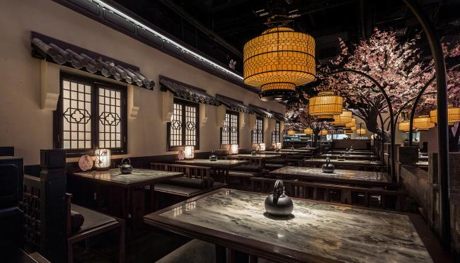 BIM建筑|桃花里·绿茶中餐厅北京店 | 卧野空间事务所 BIM建筑|桃花里·绿茶中餐厅北京店 | 卧野空间事务所
