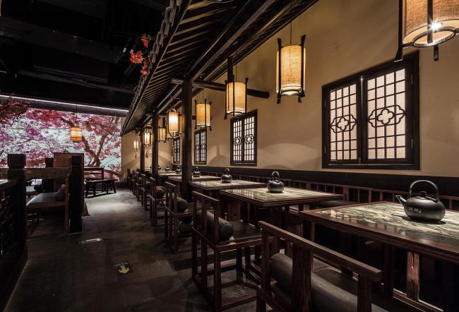 BIM建筑|桃花里·绿茶中餐厅北京店 | 卧野空间事务所 BIM建筑|桃花里·绿茶中餐厅北京店 | 卧野空间事务所
