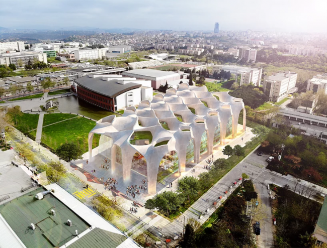 BIM建筑|造型有机,骨骼外露的伊斯坦布尔技巧年夜学藏书楼 BIM建筑|造型有机,骨骼外露的伊斯坦布尔技巧年夜学藏书楼