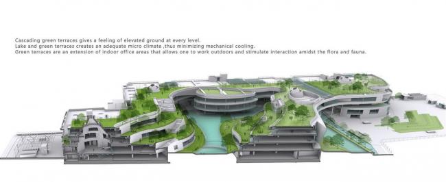 BIM建筑|仿若身处绿色稻田办公,科技彰显天然气力的泰坦办公中间 BIM建筑|仿若身处绿色稻田办公,科技彰显天然气力的泰坦办公中间