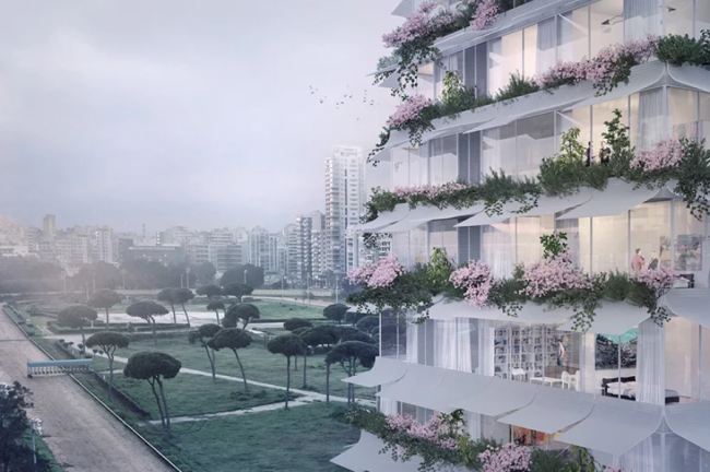 BIM建筑|绿意盎然的竖向花圃:贝鲁特“梅多利”室第 BIM建筑|绿意盎然的竖向花圃:贝鲁特“梅多利”室第