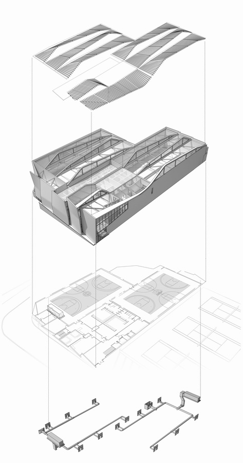 BIM建筑|放浪形骸又敞亮通透的UCLA篮球馆 BIM建筑|放浪形骸又敞亮通透的UCLA篮球馆