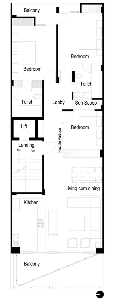 BIM建筑|严厉的几何形体打造的垂直室第:印度143公寓 / Plan Loci BIM建筑|严厉的几何形体打造的垂直室第:印度143公寓 / Plan Loci
