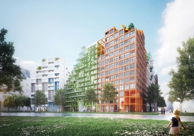 BIM建筑|阿姆斯特丹具有将来主义颜色的室第区 BIM建筑|阿姆斯特丹具有将来主义颜色的室第区