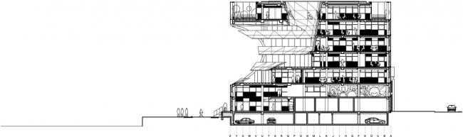 BIM建筑|建筑的几何机变演绎,橙色立方体中的曲面球体:里昂文化中间 BIM建筑|建筑的几何机变演绎,橙色立方体中的曲面球体:里昂文化中间