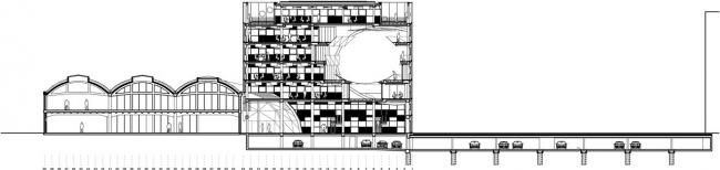 BIM建筑|建筑的几何机变演绎,橙色立方体中的曲面球体:里昂文化中间 BIM建筑|建筑的几何机变演绎,橙色立方体中的曲面球体:里昂文化中间