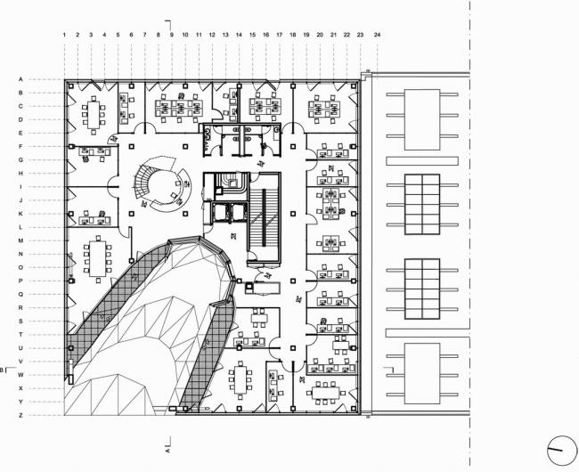 BIM建筑|建筑的几何机变演绎,橙色立方体中的曲面球体:里昂文化中间 BIM建筑|建筑的几何机变演绎,橙色立方体中的曲面球体:里昂文化中间