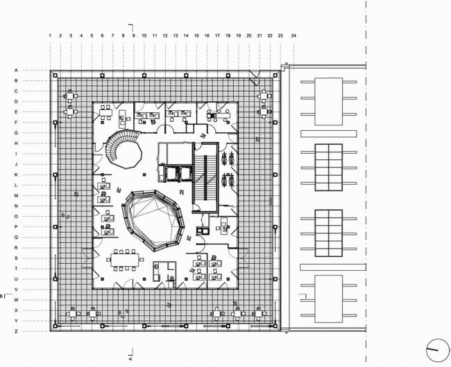 BIM建筑|建筑的几何机变演绎,橙色立方体中的曲面球体:里昂文化中间 BIM建筑|建筑的几何机变演绎,橙色立方体中的曲面球体:里昂文化中间