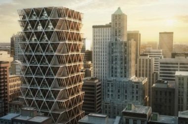 BIM建筑|重返男耕女织的田园生涯:用三角形木模块搭建的垂直农场-BIM建筑网
