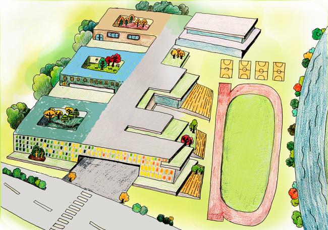 BIM建筑|垂直书院——姑苏科技城试验小学设计 / 年夜正+致正建筑事务所 BIM建筑|垂直书院——姑苏科技城试验小学设计 / 年夜正+致正建筑事务所