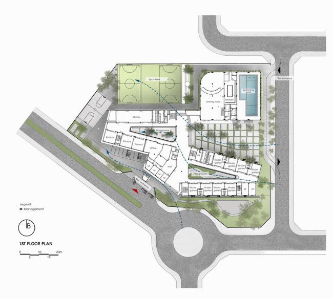 BIM建筑|动态绿色的梦幻校园:生态折线黉舍 / 1+1>2 Architects BIM建筑|动态绿色的梦幻校园:生态折线黉舍 / 1+1>2 Architects