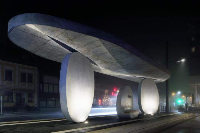 BIM建筑|具有雕塑感的圆盘车站:德国小镇电车站 BIM建筑|具有雕塑感的圆盘车站:德国小镇电车站