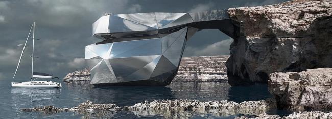 BIM建筑|天然景不雅地标“蓝窗”在狂风中被毁,Andreev 提出镜面金属拱门新计划取代 BIM建筑|天然景不雅地标“蓝窗”在狂风中被毁,Andreev 提出镜面金属拱门新计划取代