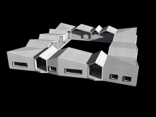 BIM建筑|仿佛散落地上随风起褶皱的方丝帕:El Cortijo之家 BIM建筑|仿佛散落地上随风起褶皱的方丝帕:El Cortijo之家