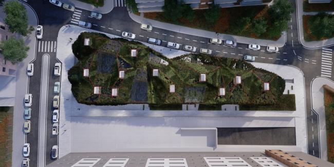 BIM建筑|仿佛一艘“绿色飞船”——马德里市政藏书楼计划 / 3GATTI BIM建筑|仿佛一艘“绿色飞船”——马德里市政藏书楼计划 / 3GATTI