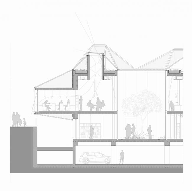 BIM建筑|仿佛一艘“绿色飞船”——马德里市政藏书楼计划 / 3GATTI BIM建筑|仿佛一艘“绿色飞船”——马德里市政藏书楼计划 / 3GATTI