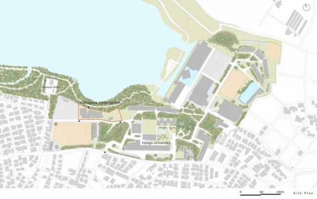 BIM建筑|彩色连廊穿插于白色体量间的湖畔丛林幼儿园 / 竹中工务店 BIM建筑|彩色连廊穿插于白色体量间的湖畔丛林幼儿园 / 竹中工务店