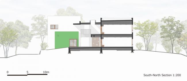 BIM建筑|彩色连廊穿插于白色体量间的湖畔丛林幼儿园 / 竹中工务店 BIM建筑|彩色连廊穿插于白色体量间的湖畔丛林幼儿园 / 竹中工务店