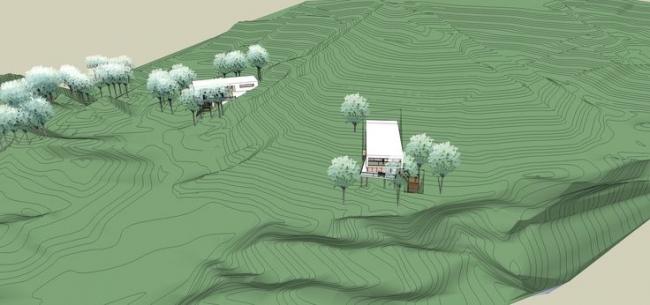 Sketchup别墅模型|山地独栋别墅,现代风格 Sketchup别墅模型|山地独栋别墅,现代风格