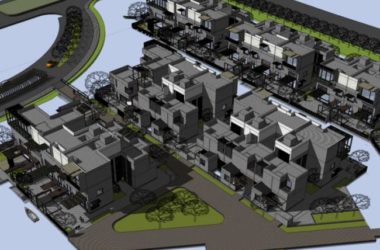 Sketchup别墅模型|联排别墅，深圳万科第五园，新中式风格，徽派建筑-BIM建筑网
