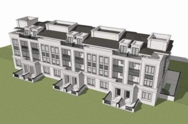 Sketchup别墅模型|叠拼别墅，联排别墅，简欧式-BIM建筑网