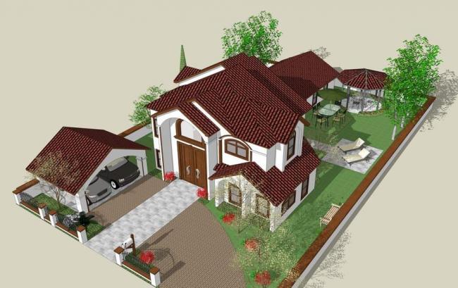 Sketchup别墅模型|独栋别墅,美式,欧式 Sketchup别墅模型|独栋别墅,美式,欧式