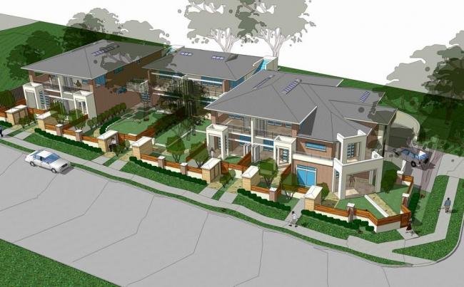 Sketchup别墅模型|联排别墅,美式 Sketchup别墅模型|联排别墅,美式