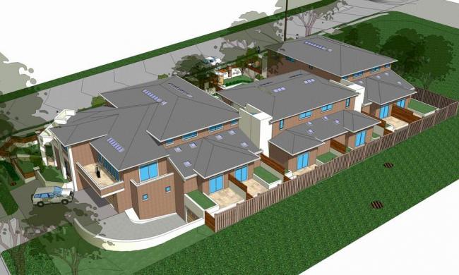 Sketchup别墅模型|联排别墅,美式 Sketchup别墅模型|联排别墅,美式