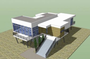 Sketchup别墅模型|独栋别墅，现代风格-BIM建筑网