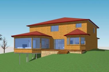 Sketchup别墅模型|独栋别墅，简欧式，北美风格-BIM建筑网