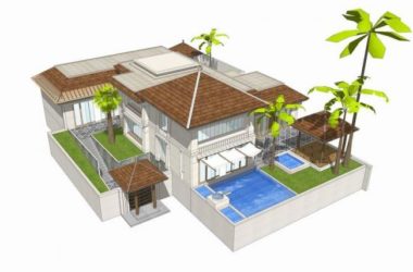 Sketchup别墅模型|独栋别墅，欧式，西班牙，地中海风格-BIM建筑网