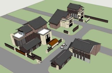 Sketchup别墅模型|独栋别墅，新中式风格，汉唐风-BIM建筑网