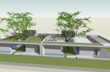 Sketchup别墅模型|独栋别墅，现代风格-BIM建筑网