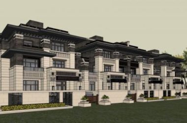 Sketchup别墅模型|联排别墅，赖特，新中式，居住建筑-BIM建筑网