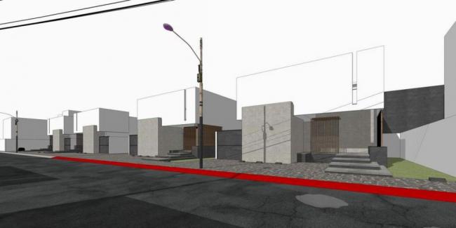 Sketchup别墅模型|联排别墅,现代风格 Sketchup别墅模型|联排别墅,现代风格