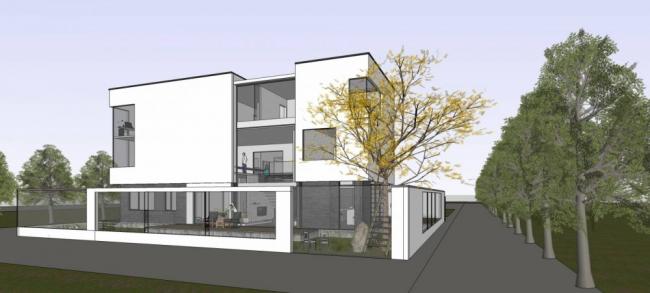 Sketchup别墅模型|独栋别墅,现代风格 Sketchup别墅模型|独栋别墅,现代风格