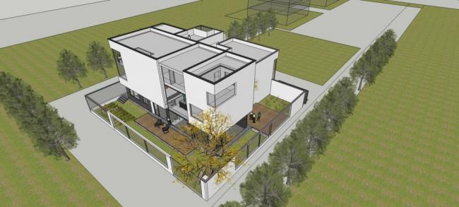 Sketchup别墅模型|独栋别墅,现代风格 Sketchup别墅模型|独栋别墅,现代风格