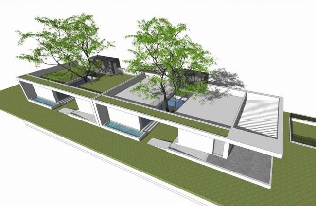 Sketchup别墅模型|独栋别墅,现代风格 Sketchup别墅模型|独栋别墅,现代风格